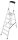 KRAUSE Stehleiter einseitig MONTO Solido silber 6 Stufen, H: 210,0 cm