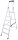 KRAUSE Stehleiter einseitig MONTO Solido silber 6 Stufen, H: 210,0 cm