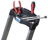 KRAUSE Stehleiter einseitig MONTO Solido silber 8 Stufen, H: 255,0 cm