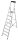 KRAUSE Stehleiter einseitig MONTO Solido silber 8 Stufen, H: 255,0 cm
