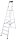 KRAUSE Stehleiter einseitig MONTO Solido silber 8 Stufen, H: 255,0 cm