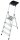 KRAUSE Stehleiter einseitig MONTO Secury mit Multi-Grip silber 4 Stufen, H: 160,0 cm