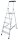 KRAUSE Stehleiter einseitig MONTO Secury mit Multi-Grip silber 5 Stufen, H: 185,0 cm