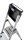 KRAUSE Stehleiter einseitig MONTO Secury mit Multi-Grip silber 5 Stufen, H: 185,0 cm