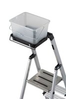 KRAUSE Stehleiter einseitig MONTO Secury mit Multi-Grip silber 6 Stufen, H: 210,0 cm