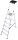 KRAUSE Stehleiter einseitig MONTO Secury mit Multi-Grip silber 6 Stufen, H: 210,0 cm