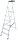 KRAUSE Stehleiter einseitig MONTO Secury mit Multi-Grip silber 6 Stufen, H: 210,0 cm