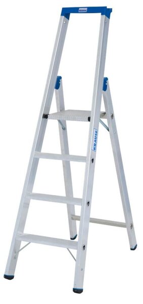 KRAUSE Stehleiter einseitig STABILO silber 4 Stufen, H: 175,0 cm