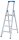 KRAUSE Stehleiter einseitig STABILO silber 4 Stufen, H: 175,0 cm