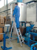 KRAUSE Stehleiter einseitig STABILO silber 6 Stufen, H:...