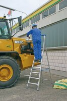 KRAUSE Stehleiter einseitig STABILO silber 7 Stufen, H:...