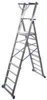 KRAUSE Podestleiter STABILO silber 8 Sprossen, H: 286,0 cm