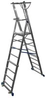KRAUSE Podestleiter STABILO silber 8 Sprossen, H: 286,0 cm