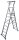 KRAUSE Podestleiter STABILO silber 8 Sprossen, H: 286,0 cm