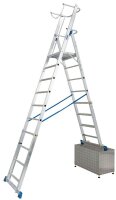 KRAUSE Podestleiter STABILO silber 10 Sprossen, H: 369,0 cm