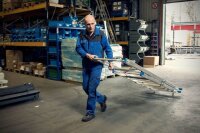 KRAUSE Podestleiter STABILO silber 10 Sprossen, H: 369,0 cm