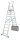 KRAUSE Podestleiter STABILO silber 10 Sprossen, H: 369,0 cm