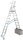 KRAUSE Podestleiter STABILO silber 10 Sprossen, H: 369,0 cm