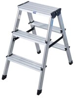 KRAUSE Klapptritt MONTO Dopplo silber 2x 3 Stufen, H:...