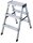 KRAUSE Klapptritt MONTO Dopplo silber 2x 3 Stufen, H: 72,0 cm