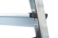 KRAUSE Stehleiter beidseitig MONTO Dopplo silber 2x 4 Stufen, H: 95,0 cm