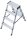 KRAUSE Stehleiter beidseitig MONTO Dopplo silber 2x 4 Stufen, H: 95,0 cm