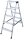 KRAUSE Stehleiter beidseitig MONTO Dopplo silber 2x 5 Stufen, H: 118 cm