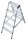 KRAUSE Stehleiter beidseitig MONTO Dopplo silber 2x 5 Stufen, H: 118 cm