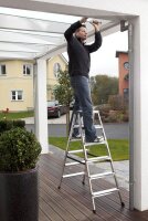 KRAUSE Stehleiter beidseitig MONTO Dopplo silber 2x 6...