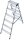 KRAUSE Stehleiter beidseitig MONTO Dopplo silber 2x 6 Stufen, H: 141,0 cm