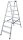 KRAUSE Stehleiter beidseitig MONTO Dopplo silber 2x 7 Stufen, H: 164,0 cm