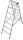 KRAUSE Stehleiter beidseitig MONTO Dopplo silber 2x 7 Stufen, H: 164,0 cm