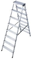 KRAUSE Stehleiter beidseitig MONTO Dopplo silber 2x 8...