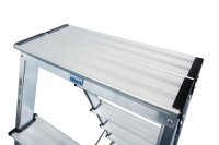 KRAUSE Stehleiter beidseitig MONTO Dopplo silber 2x 8 Stufen, H: 187,0 cm