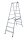 KRAUSE Stehleiter beidseitig MONTO Dopplo silber 2x 8 Stufen, H: 187,0 cm