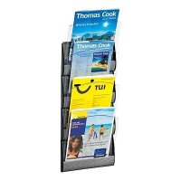 PAPERFLOW Wandprospekthalter Integral silber DIN A4 4...