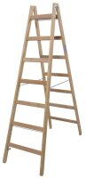 KRAUSE Stehleiter beidseitig STABILO natur 2x 7 Sprossen,...