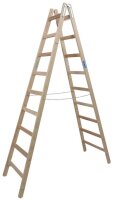 KRAUSE Stehleiter beidseitig STABILO natur 2x 9 Sprossen,...