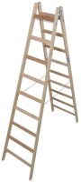 KRAUSE Stehleiter beidseitig STABILO natur 2x 9 Sprossen,...