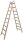 KRAUSE Stehleiter beidseitig STABILO natur 2x 9 Sprossen, H: 252,0 cm