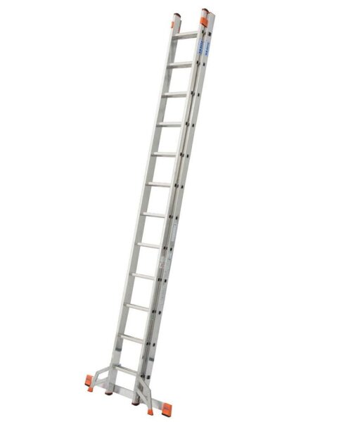 KRAUSE Schiebeleiter MONTO Fabilo silber 24 Sprossen, H: 355,0 cm