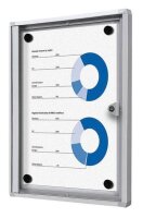 Showdown® Displays Schaukasten Economy XS silber 1x DIN A4 27,1 x 2,6 x 35,0 cm, 1 St.