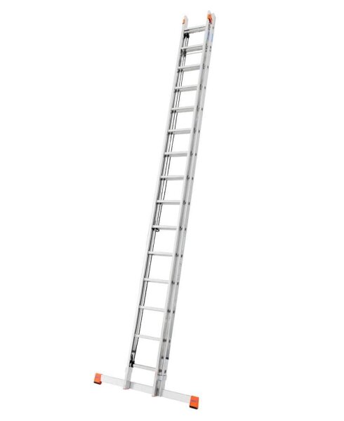 KRAUSE Schiebeleiter MONTO Robilo silber 30 Sprossen, H: 440,0 cm