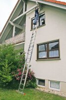 KRAUSE Schiebeleiter MONTO Robilo silber 30 Sprossen, H: 440,0 cm