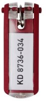 DURABLE Schlüsselanhänger KEY CLIP rot, 6 St.