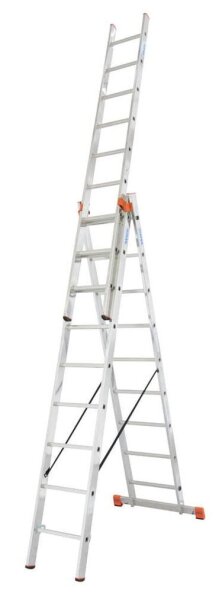 KRAUSE Vielzweckleiter MONTO Tribilo silber 3x 9 Sprossen, H: 270,0 cm
