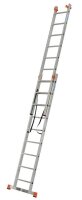 KRAUSE Vielzweckleiter MONTO Tribilo silber 3x 9 Sprossen, H: 270,0 cm