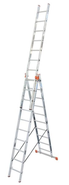 KRAUSE Vielzweckleiter MONTO Tribilo silber 3x 10 Sprossen, H: 297,0 cm