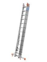 KRAUSE Vielzweckleiter MONTO Tribilo silber 3x 12 Sprossen, H: 356,0 cm