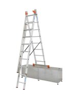 KRAUSE Vielzweckleiter MONTO Tribilo silber 3x 8 Sprossen, H: 245,0 cm